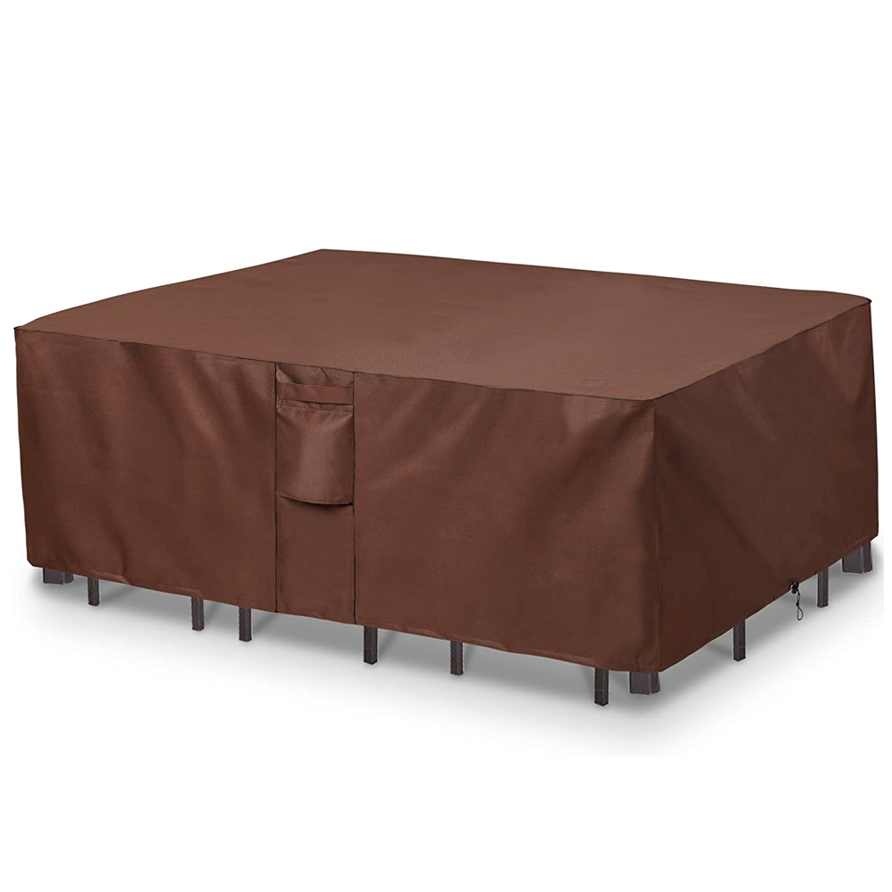 Outdoor Furniture Table And Chairs - Marrón 420D HEAVY DUTY Cubierta impermeable