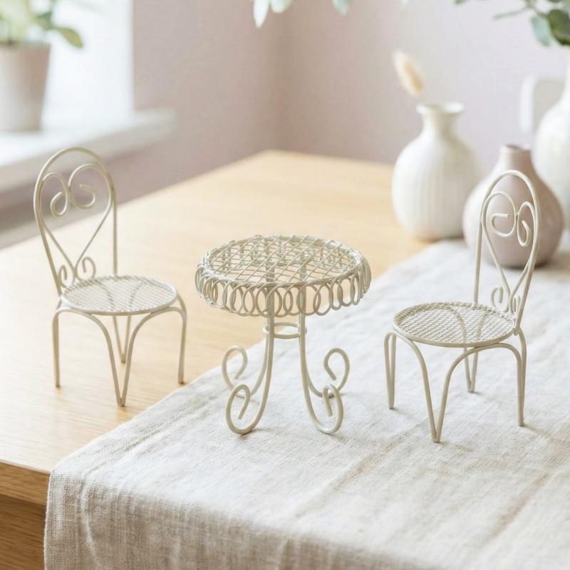 Bistro Table Set - 1/3 Piezas de Muebles de Hierro
