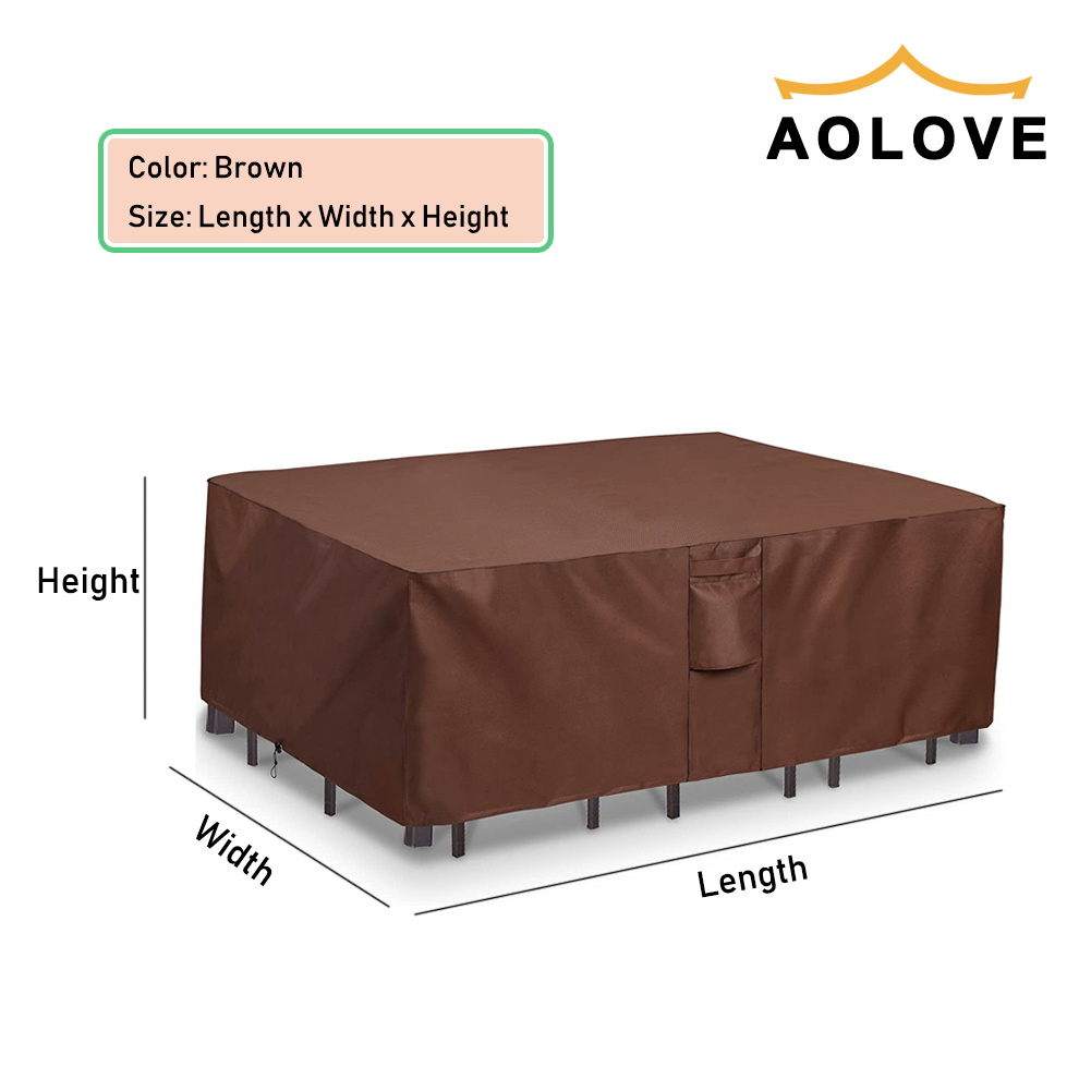 Marrón 420D HEAVY DUTY Cubiert - Outdoor Furniture Table And Chairs reseña y precio
