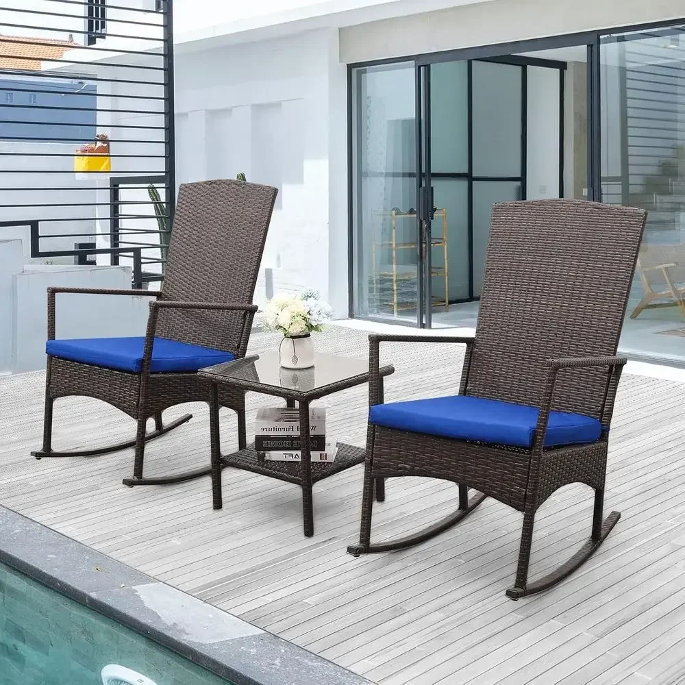 Sillón mecedora de mimbre PE p - Bistro Table Set reseña y precio