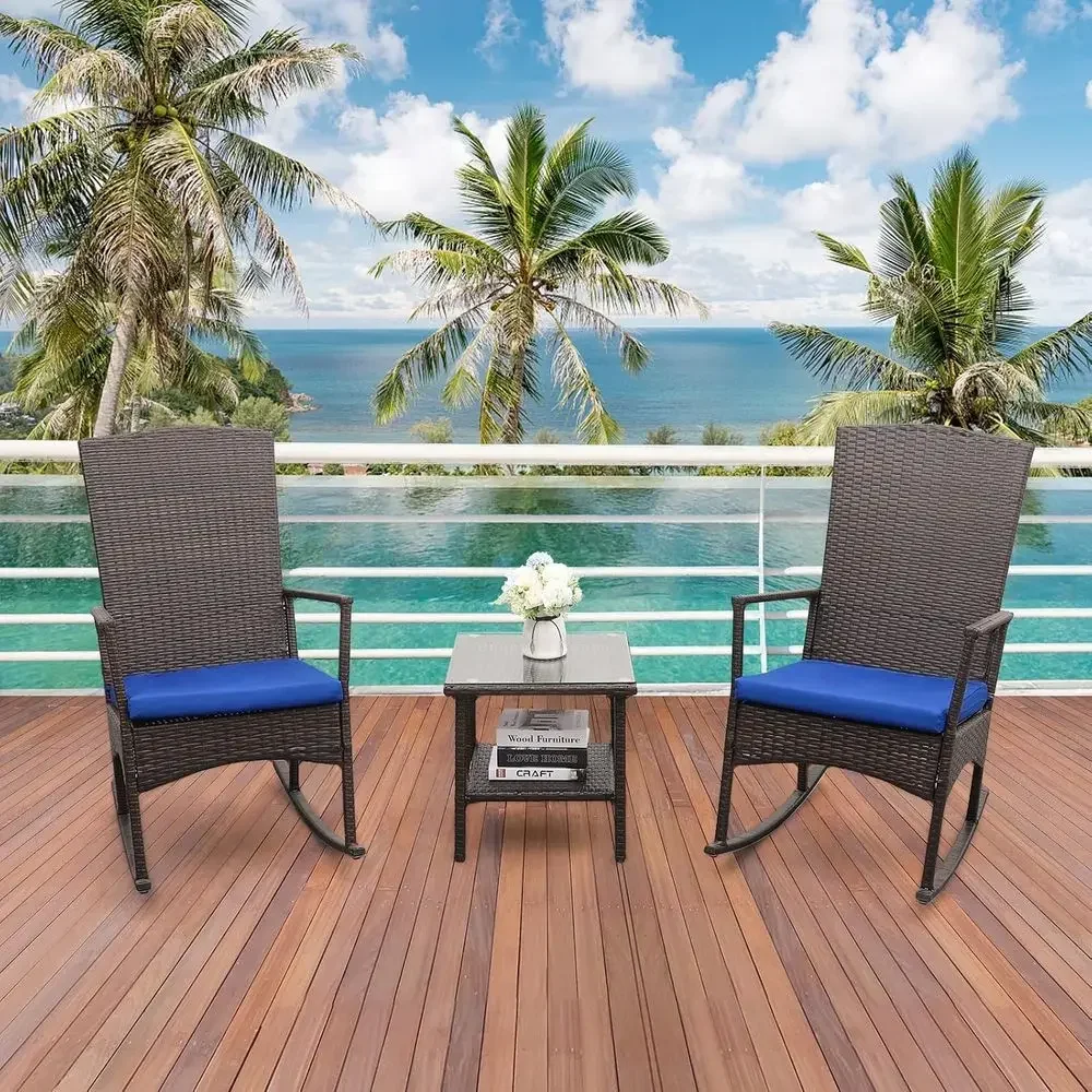 Sillón mecedora de mimbre PE p - Bistro Table Set reseña y precio