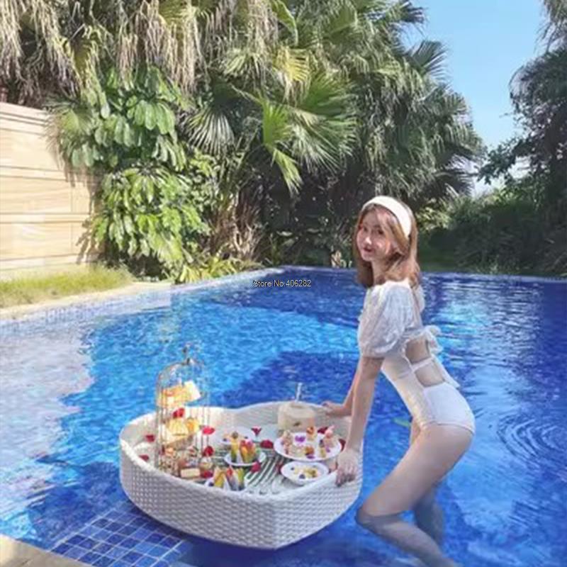 Bandeja de mimbre flotante par - Outdoor Furniture In Bali reseña y precio