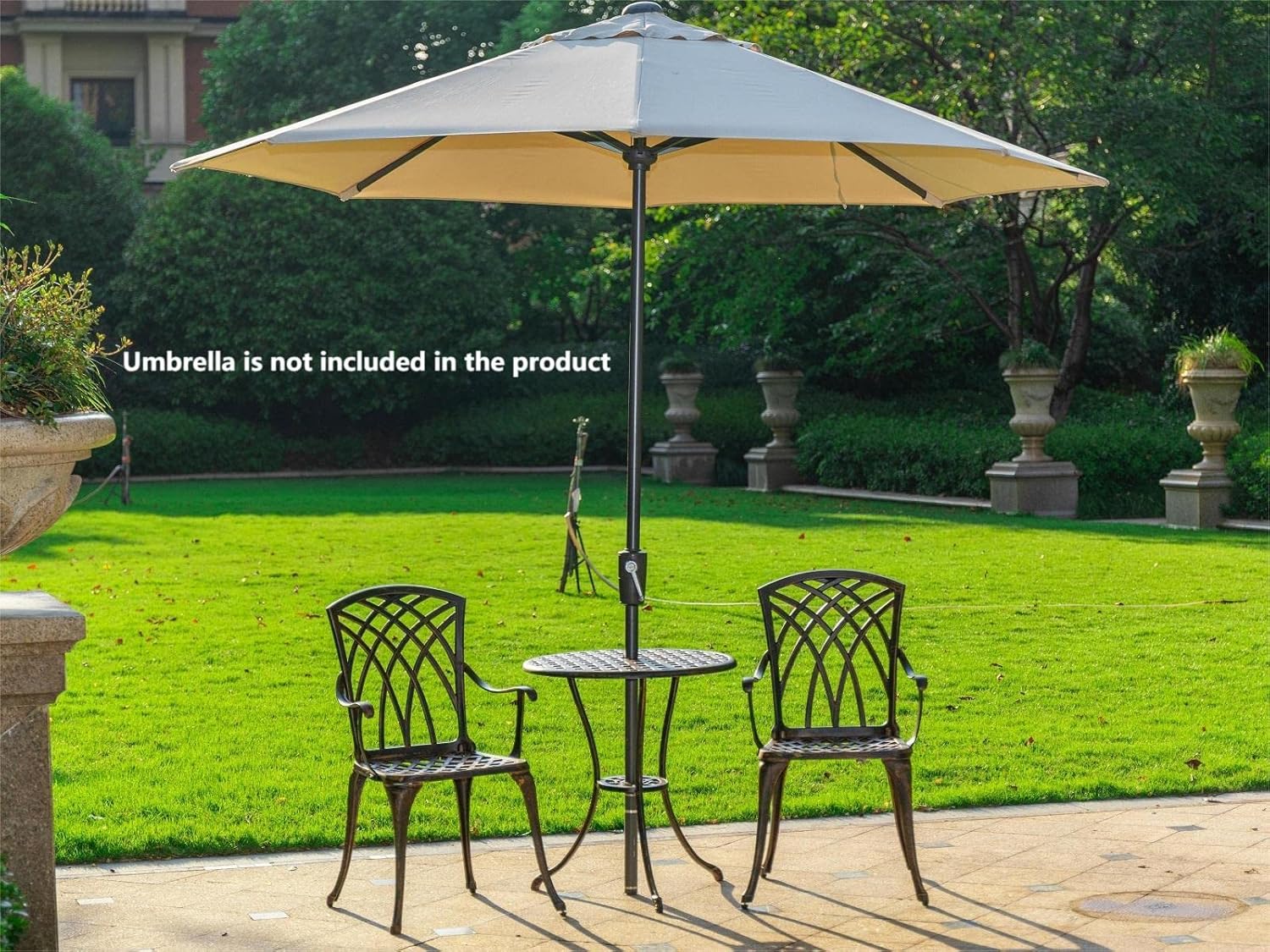 Conjunto de bistró de 3 piezas - Outdoor Furniture Aluminum reseña y precio