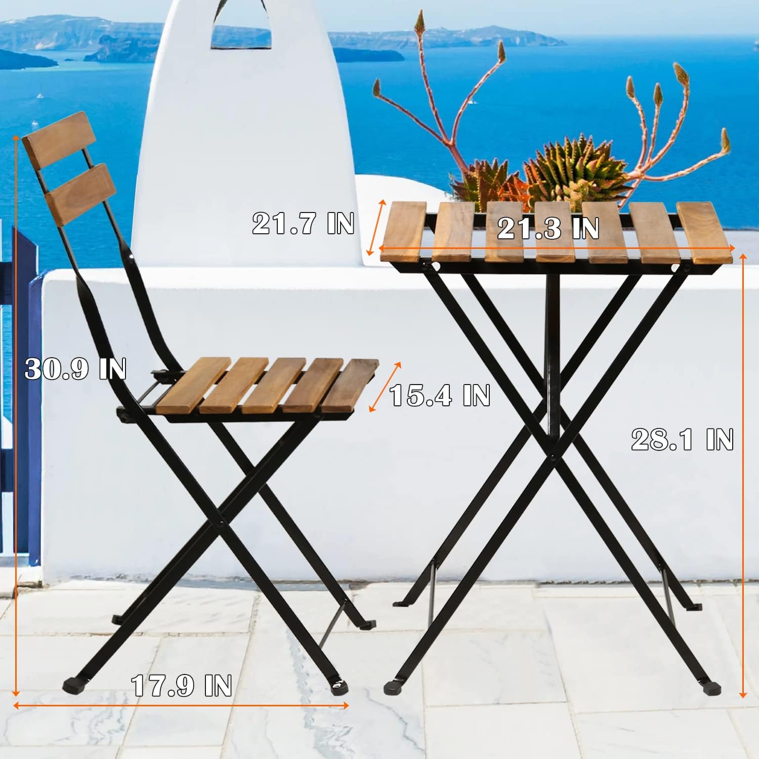Conjunto de bistró plegable de - Bistro Table Set reseña y precio