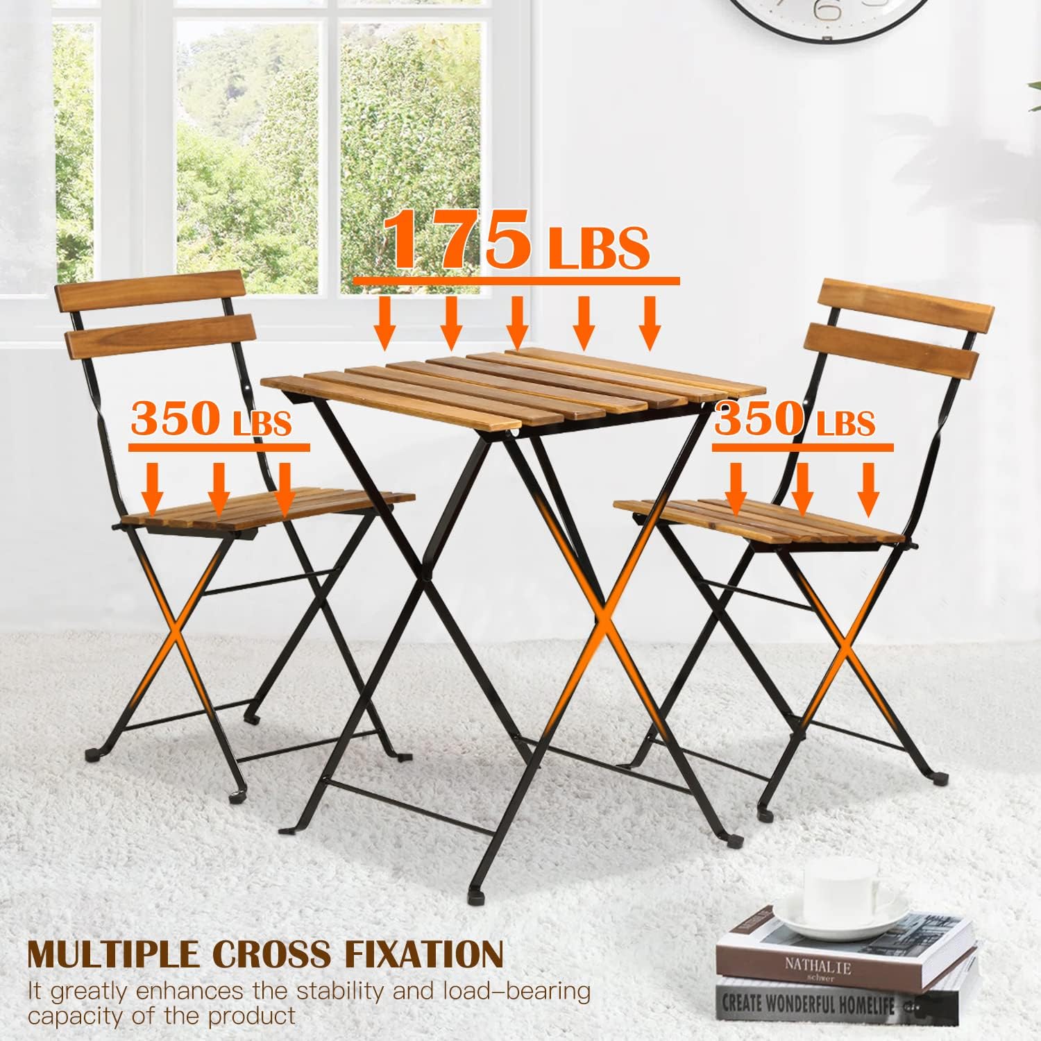 Conjunto de bistró plegable de - Bistro Table Set reseña y precio