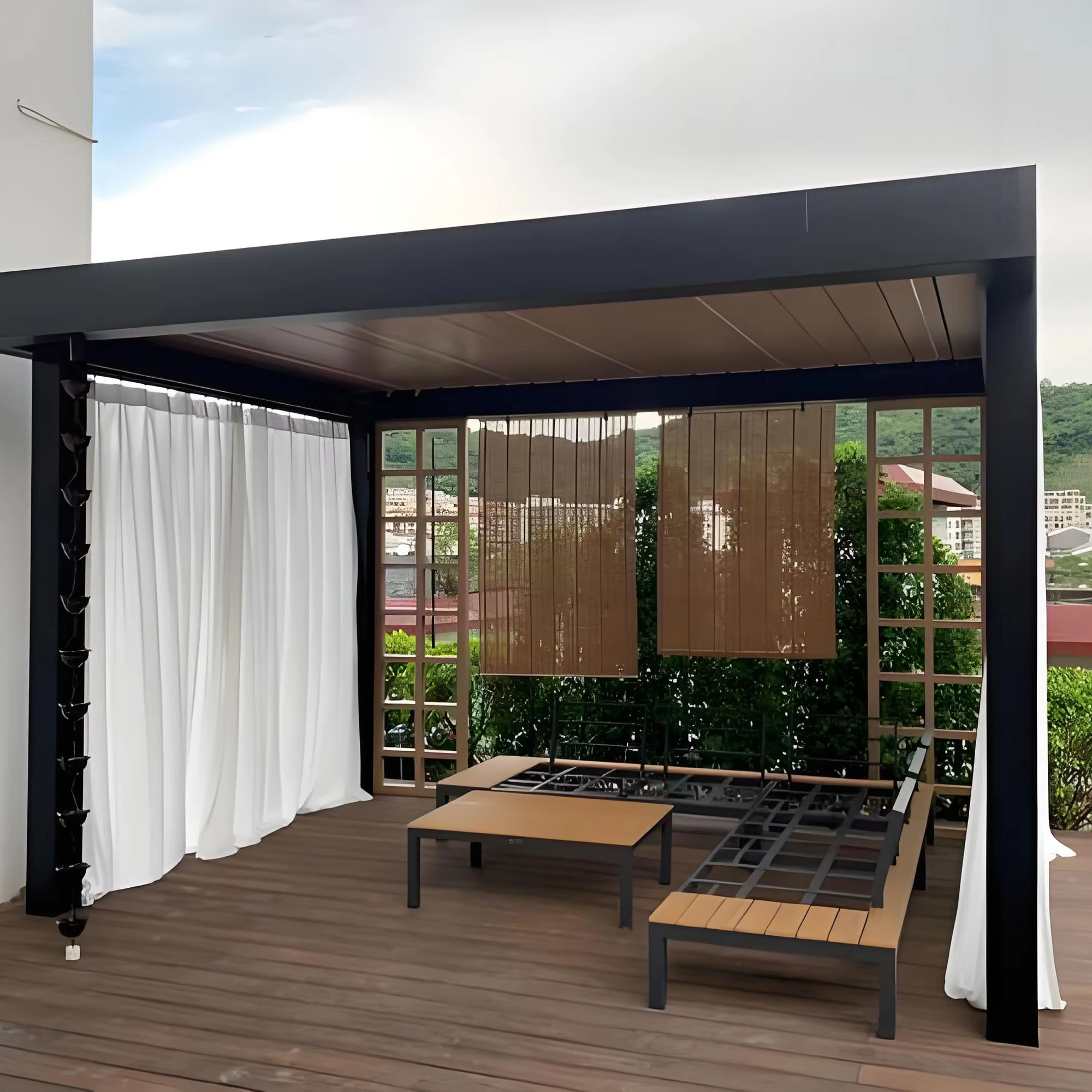Pérgola Rectangular de Aleació - Outdoor Furniture Aluminum reseña y precio