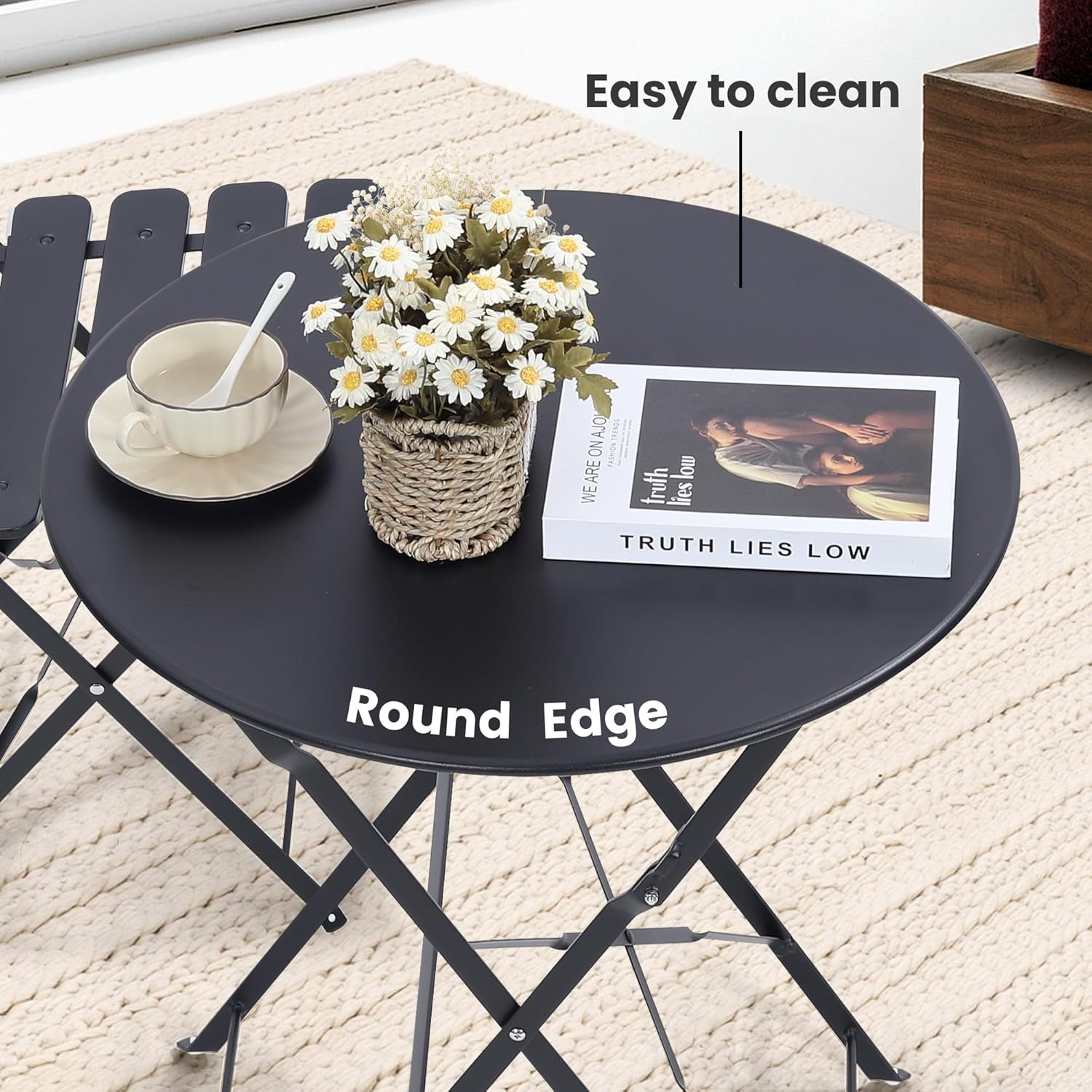 Conjunto de bistró plegable pa - Bistro Table Set reseña y precio