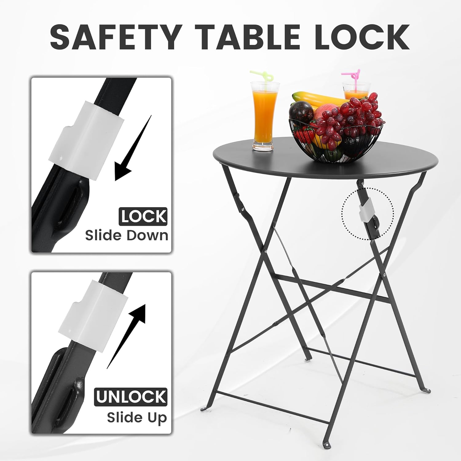 Conjunto de bistró plegable pa - Bistro Table Set reseña y precio