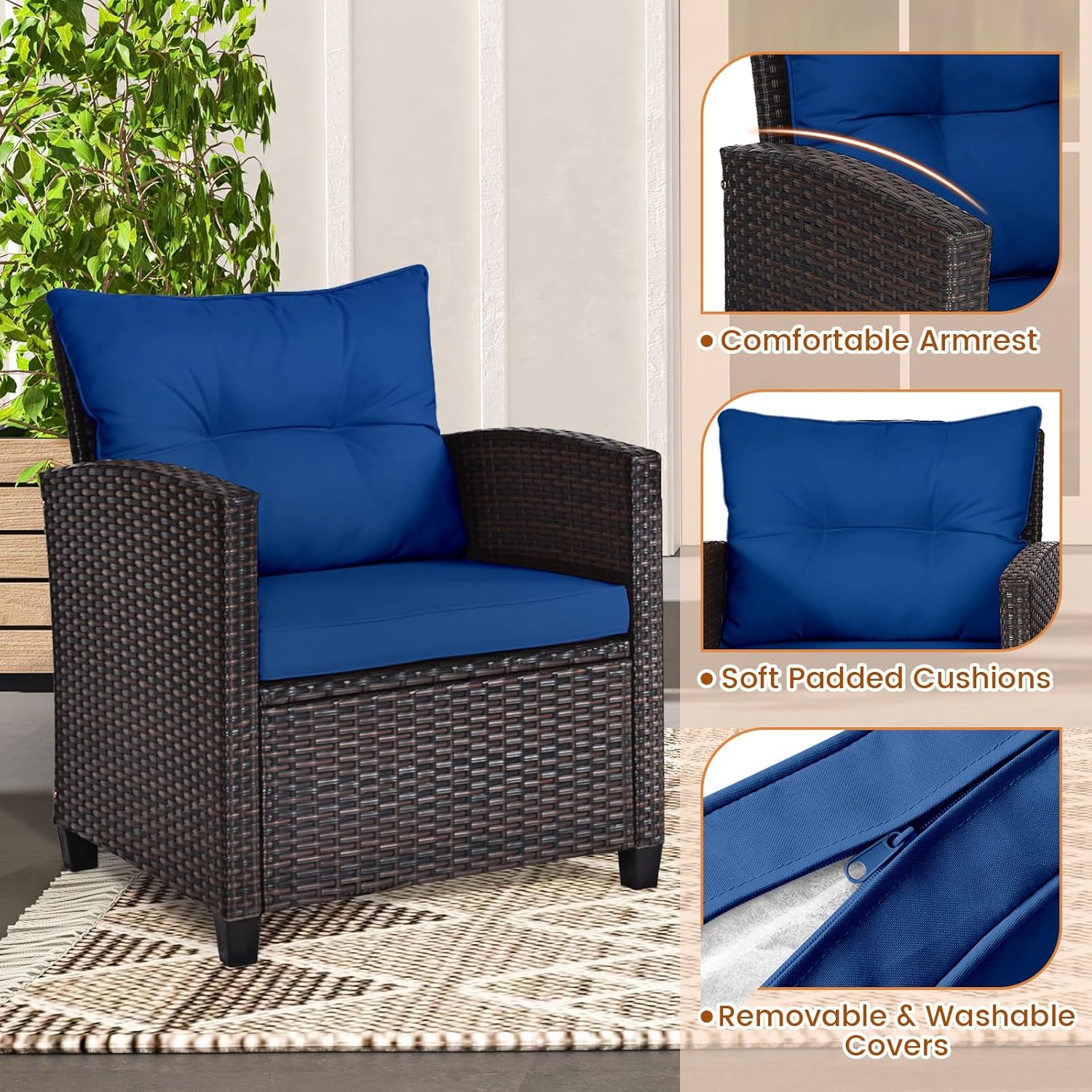 Conjunto bistro de mimbre de r - Bistro Table Set reseña y precio