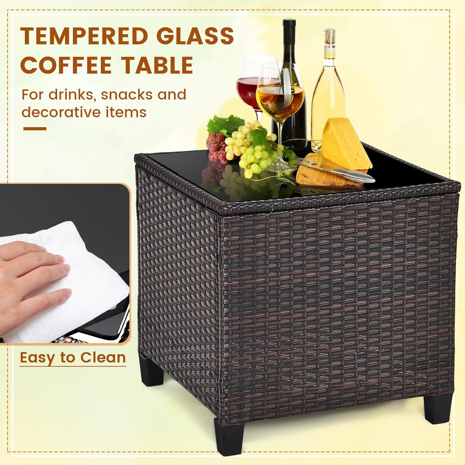 Conjunto bistro de mimbre de r - Bistro Table Set reseña y precio